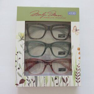 Marilyn Monroe Large Oversize Statement Sea Glass Green Readers +2.00 Bifocal MARILYN MONROE PREMIUM 3-PACK READING GLASSES READERS +1.50  main image 4